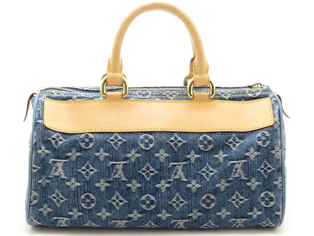 Louis Vuitton Handbag Denim Speedy Neo Monogram Blue